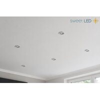 LED Einbaustrahler Glas Schwenkbar | 12er Set GU10 Flach...