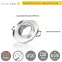 LED Einbaustrahler Glas Schwenkbar | 12er Set GU10 Flach Rund