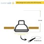 LED Einbaustrahler Glas Schwenkbar | 12er Set GU10 Flach Rund