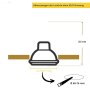12er Set Einbaustrahler GU10 - LED Deckenspots Glas Schwarz Flach Rund - LED Einbauspots 230V ohne Leuchtmittel - Sparpack