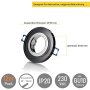 12er Set Einbaustrahler GU10 - LED Deckenspots Glas Schwarz Flach Rund - LED Einbauspots 230V ohne Leuchtmittel - Sparpack