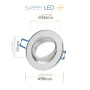 LED Einbaustrahler GU10 Alu Silber | 12er Set gebürstet Rund