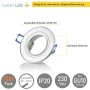 LED Einbaustrahler GU10 Alu Silber | 12er Set gebürstet Rund
