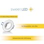 LED Einbaustrahler GU10 Alu Silber | 12er Set gebürstet Rund