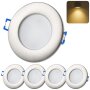 IP44 Einbaustrahler Bad 230V | 5er Set Warmweiß Chrom 6,5W