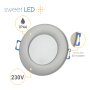 IP44 Einbaustrahler Bad 230V | 5er Set Warmweiß Chrom 6,5W