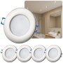 IP44 Einbaustrahler Bad 230V | 5er Set Warmweiß Chrom 6,5W