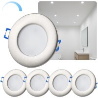 IP44 Einbaustrahler Bad 5er Set | Dimmbar Kaltweiß...