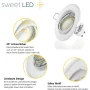 LED Einbaustrahler 230V GU10 | 6er Set Deckenspots Weiß 3000K schwenkbar