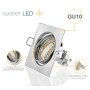LED Einbaustrahler GU10 3W Kaltweiß Deckenspots Eckig Sparpack