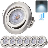 LED Einbaustrahler 6er Set 5W 3-Step | Kaltweiß...