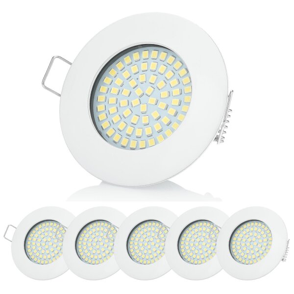 LED Einbaustrahler 230V 3.5W | 6er Set Einbauspots Warmweiß