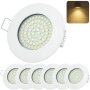 LED Einbaustrahler 230V 3.5W | 6er Set Einbauspots Warmweiß