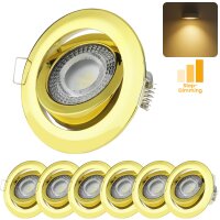 LED Einbaustrahler 5W 3-Step 230V IP20 | 6er Set Spots...