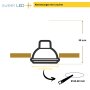 LED Einbaustrahler 5W 3-Step 230V IP20 | 6er Set Spots Decke Gold