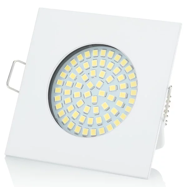 LED Einbaustrahler Warmweiß | 6er Set 3,5W flach Ø65mm 230V