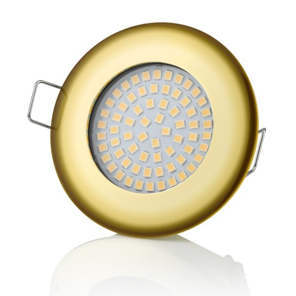 LED Einbaustrahler Dimmbar Warmweiß | 6er Set Gold 230V Spots 5W