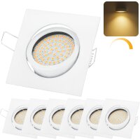 LED Einbaustrahler 230V IP20 5W Dimmbar | 6er Set Spots...