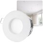 IP54 LED Einbaurahmen Bad 230V | Weiß Matt Aluminium Ø75mm