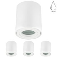 Deckenspots LED GU10 IP44 Bad Aufbauspot rund 4er Set...