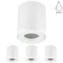 LED Aufbauspot GU10 IP44 4er Set | rund weiß Bad Deckenstrahler