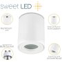 LED Aufbauspot GU10 IP44 4er Set | rund weiß Bad Deckenstrahler