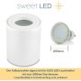 LED Aufbauspot GU10 IP44 4er Set | rund weiß Bad Deckenstrahler