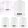 LED Aufbauspot GU10 IP44 4er Set | rund weiß Bad Deckenstrahler