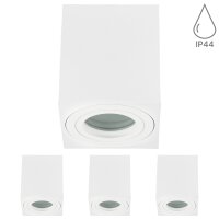 LED Aufbaustrahler GU10 IP44 4er Set weiß | Spots...