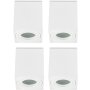 IP44 GU10 LED Aufbaustrahler Bad - Eckig Weiß Matt | 4er Set Aufbauspot