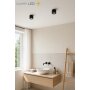 Aufbaustrahler LED GU10 IP44 4er Set | schwarz rund Bad Decke