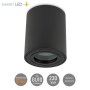 Aufbaustrahler LED GU10 IP44 4er Set | schwarz rund Bad Decke