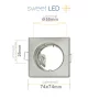 Einbaustrahler 230V Flach -  LED Spots Decke Eckig Chrom Gebürstet GU10 - Deckenlampe Schlafzimmer 30 mm Einbautiefe