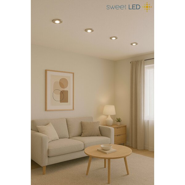 LED Einbaustrahler 3-Step Dimmbar | 3er Set Chrom 5W warmweiß