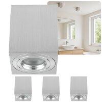 IP44 GU10 LED Aufbaustrahler Eckig  Badezimmer...