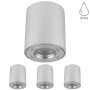 LED Aufbauspot GU10 4er Set IP44 Alu | rund 230V Bad