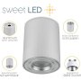 LED Aufbauspot GU10 4er Set IP44 Alu | rund 230V Bad
