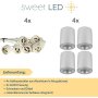 IP44 GU10 LED Aufbaustrahler Bad – Silber Gebürstet Aluminium | 4er Set Aufbauspots