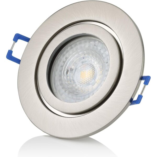 LED Einbaustrahler IP44 Chrom | GU10 7W Warmweiß Bad Spot