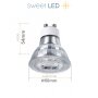 6er Set LED Einbaustrahler IP44 Bad Chrom Gebürstet | Einbauspots 7W Warmweiß 530lm 230V
