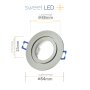 Sweet LED Einbaustrahler Bad spots Aluminium chrom gebürstet IP44 badezimmer GU10 7W Sparpack