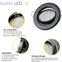 LED Einbaustrahler GU10 | LED Einbauspots 230V 6er Set 5W 3000K Schwarz