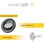 LED Einbaustrahler GU10 | LED Einbauspots 230V 6er Set 5W 3000K Schwarz