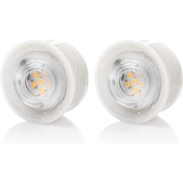 Led flaches 2xModul - stufenlos dimmbar - 230V, 5W, 330Lumen, Maße Ø50x24mm, Abstrahlwinkel 60°,