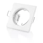 GU10 LED Einbaurahmen Eckig Weiß | Gehäuse Alu 230V Flach Ø55mm