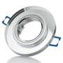 Led Spots 230V - LED Einbaustrahler GU10 Flach Glas Transparent - Einbaurahmen ohne Leuchtmittel mit Klickverschluss - 25 mm Einbautiefe
