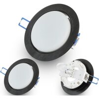 3er Set GX53 Einbaustrahler Schwarz Alu | 8,2W NW 230V...