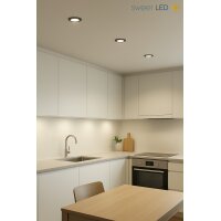 3er Set GX53 Einbaustrahler Schwarz Alu | 8,2W NW 230V...