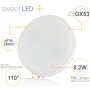 LED Einbaustrahler GX53 8,2W 230V 4000K Neutralweiß | 6er Set Alu
