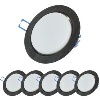 Schwarz Alu GX53 Einbaustrahler 6er Set | NW 8,2W 230V...